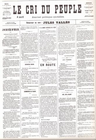 Journal de la Commune du 4 avril