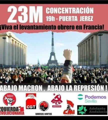 Manifestation de soutien d'espagne