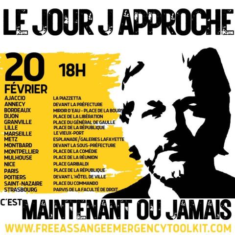 mobilisation contre l'extradiction d'Assange