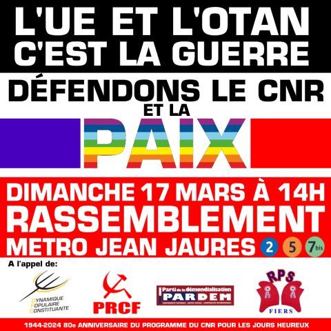 Rassemblemnt le 17 mars