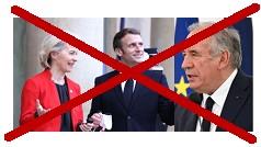 Bayrou, Macron vonder Layen dehors