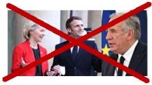 Bayrou, Macron vonder Layen dehors